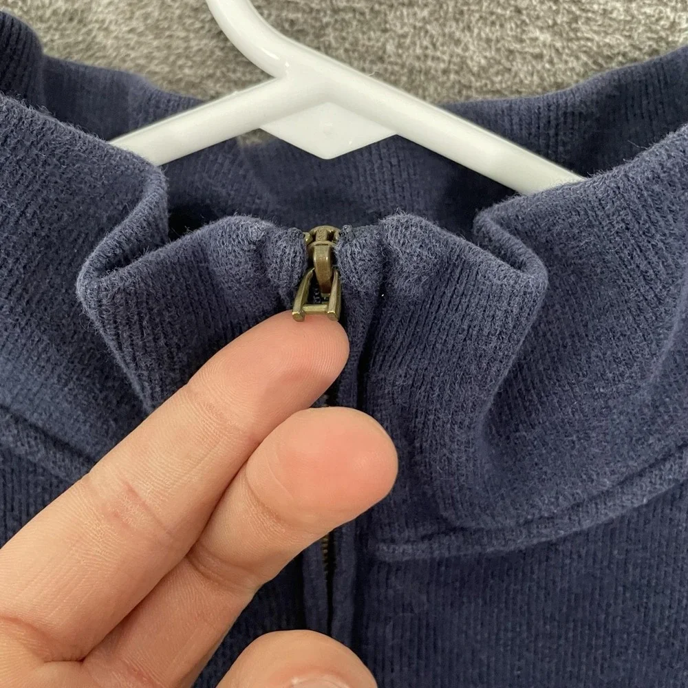 Polo‎ Ralph Lauren Sweatshirt Mens 2XL Blue 1/4 Zip Pullover Fleece Mock Neck